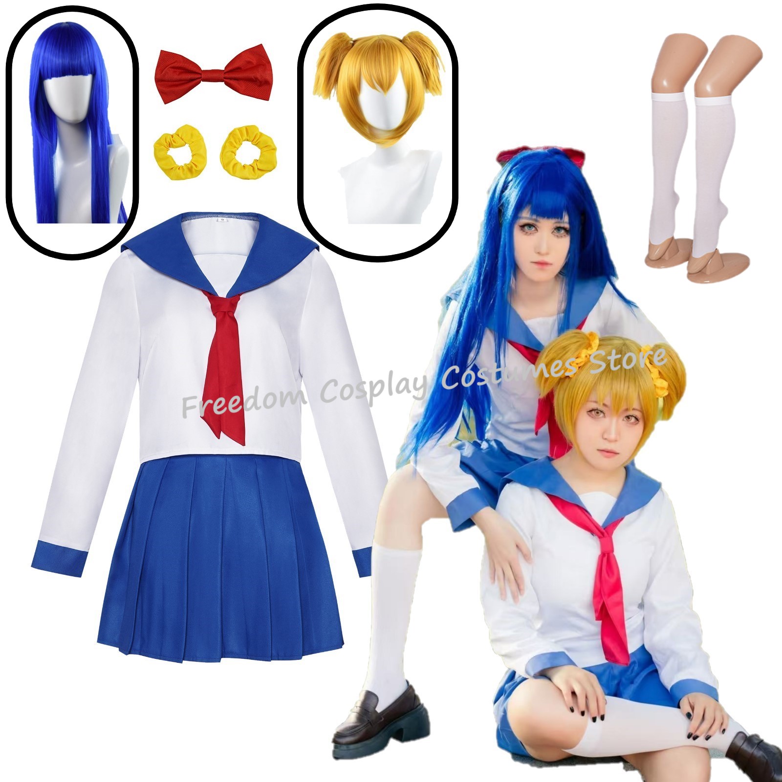 Formal Skirt - Pop Team Epic Popuko Pipimi Cosplay-Kostüm,