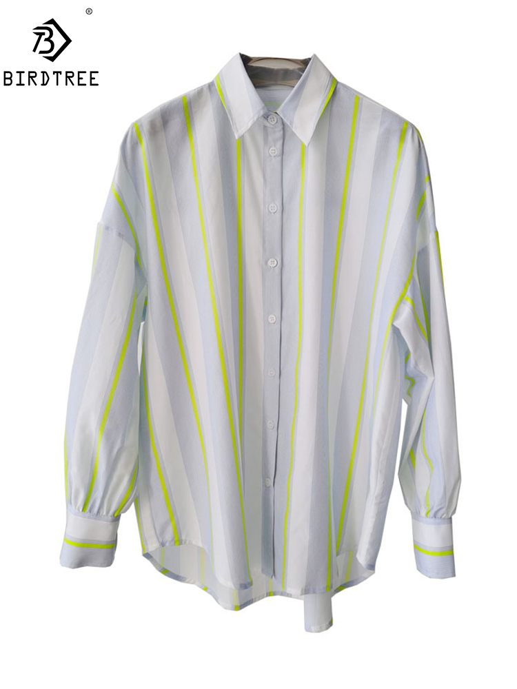 Silk Blouse - BirdTree, 16MM 27,7% Echte Seide Elegantes