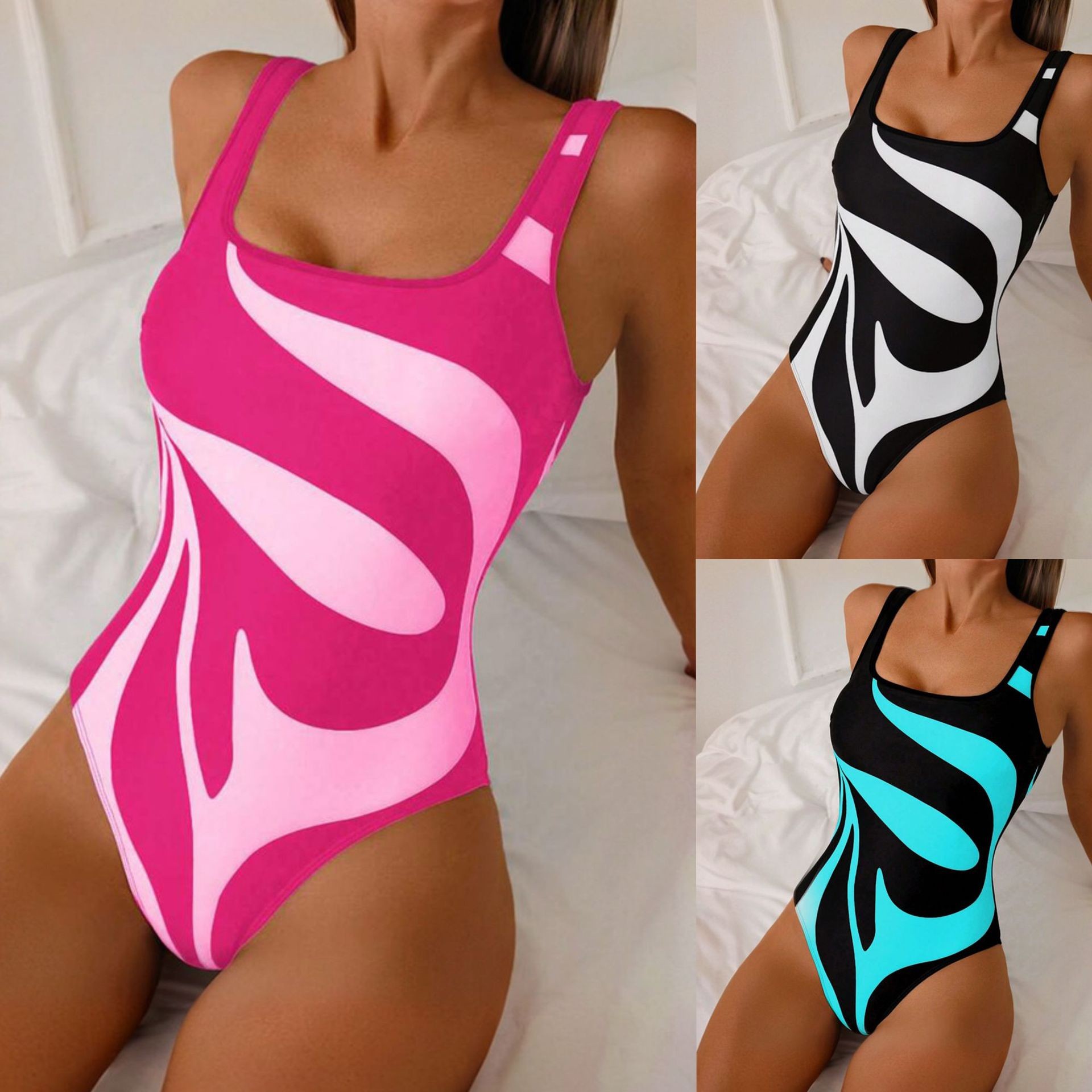 Womens Suit - Damen-Tankini mit abstraktem Aufdruck, Bikini, Badeanzug