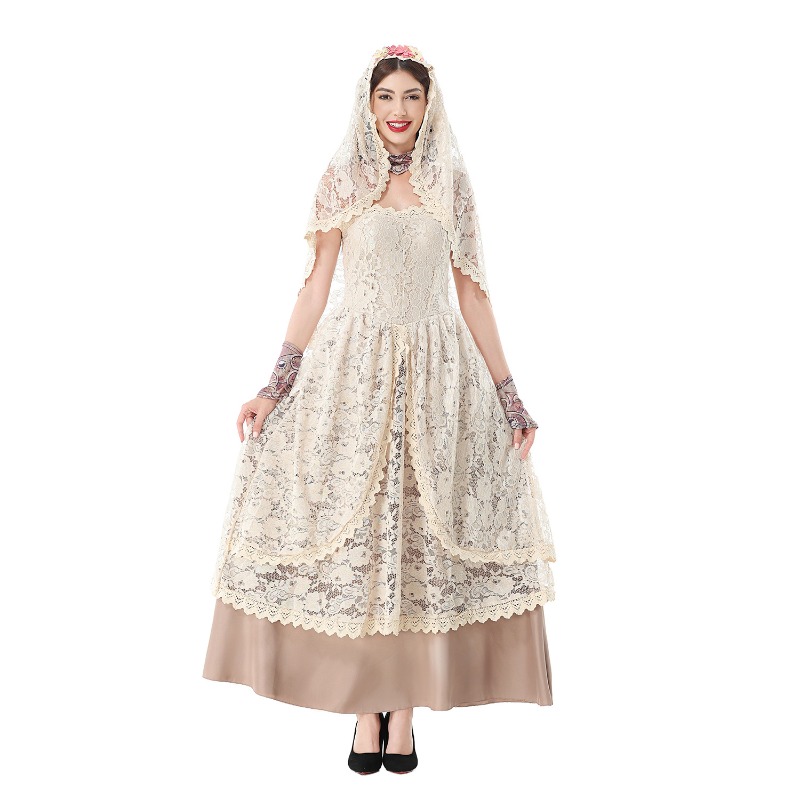Vintage-Spitzen-Maxikleid für  – Wedding Dress Bewertung und Preis