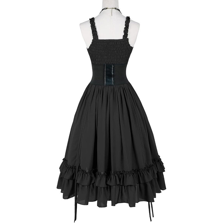 Damen Gothic Kleid Korsett Sli – Midi Dress Bewertung und Preis
