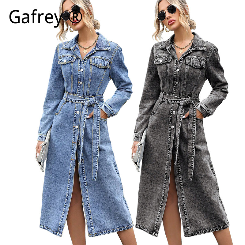 Damen Langarm Jeanskleid Herbs – Midi Dress Bewertung und Preis
