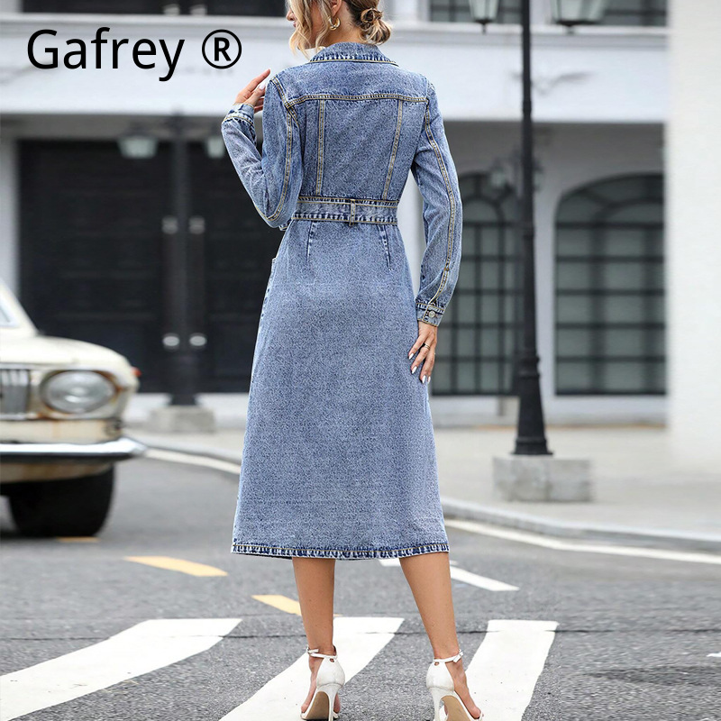 Damen Langarm Jeanskleid Herbs – Midi Dress Bewertung und Preis